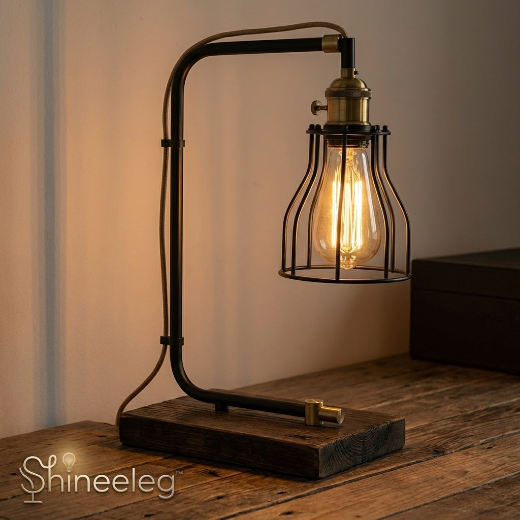 🛠️ Shineeleg™ ForgeLine Industrial Table Lamp